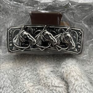 Silver Horse Head woman’s  Hair Clip